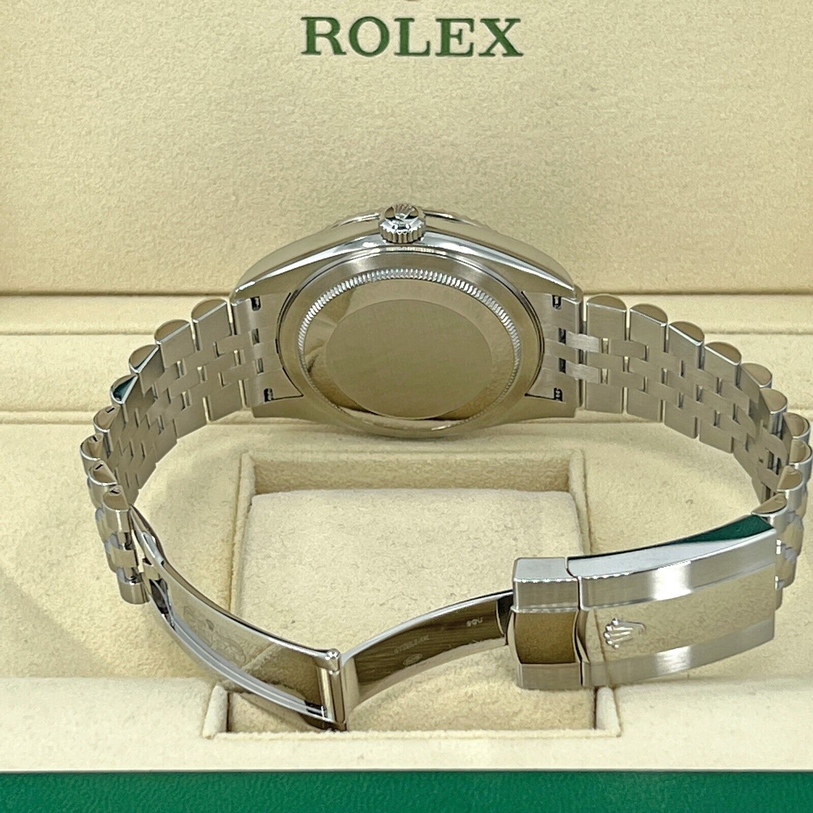 Rolex Sky-Dweller Stainless Steel and 18k White Gold Blue 42mm Jubilee, Ref# 326934-0004, Back