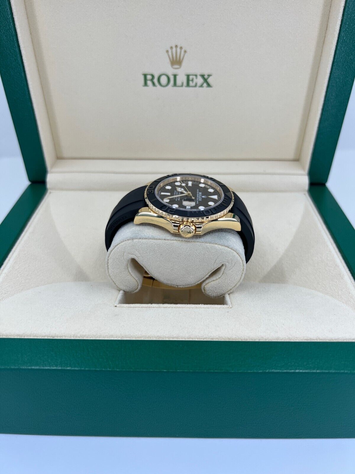 Rolex Yacht-Master 42mm, 18k Yellow Gold, Black Dial, Ref# 226658-0001, Right