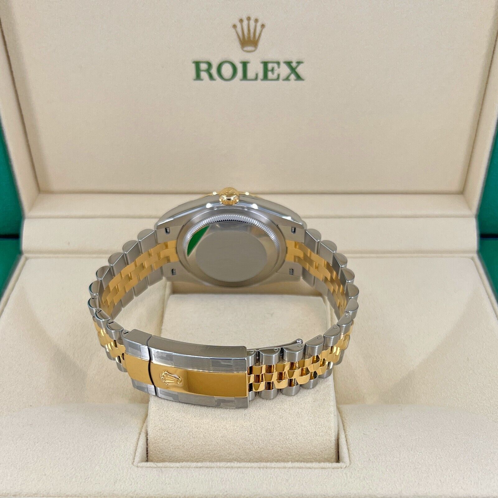 Rolex Datejust 36, 18K Yellow Gold and Stainless Steel, 36mm, Golden, Palm Motif Dial, Ref#126233-0037