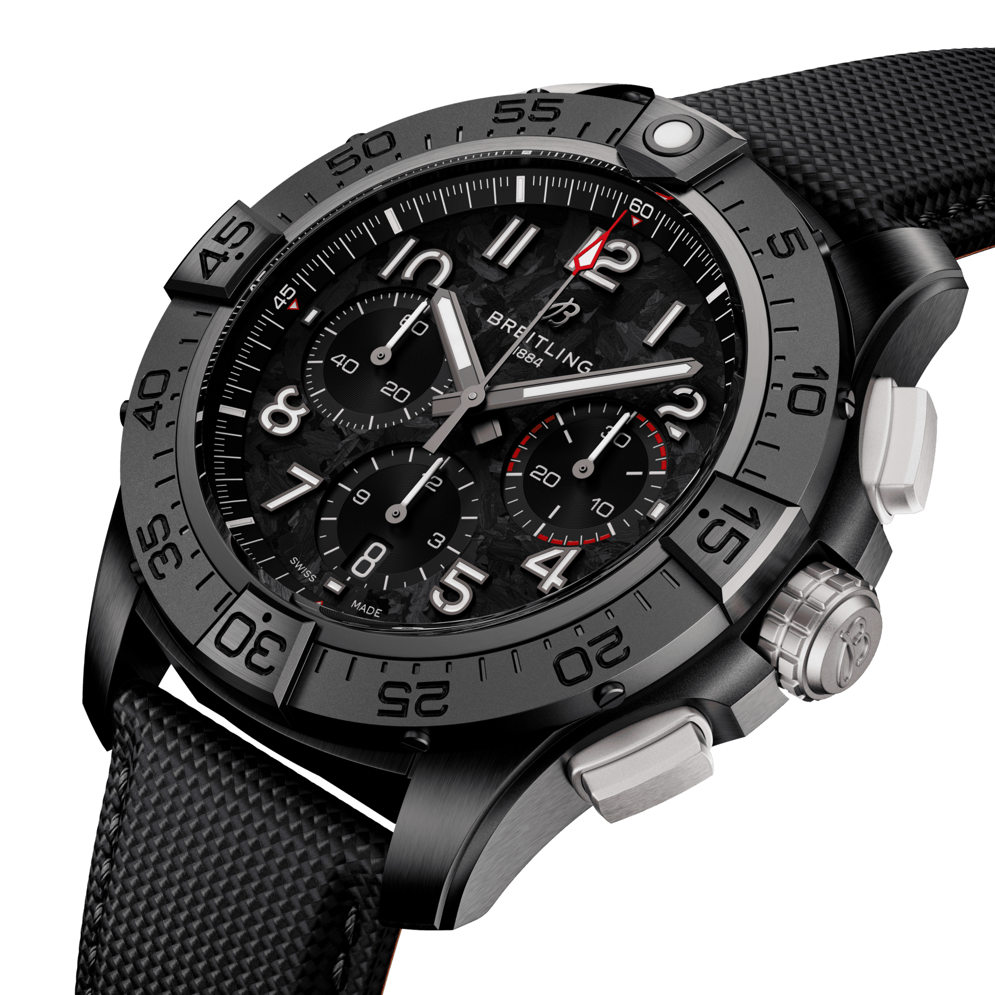 Breitling Avenger B01 Chronograph 44 NIGHT MISSION, Ref# SB0147101B1X1, Unworn 2024, Dial