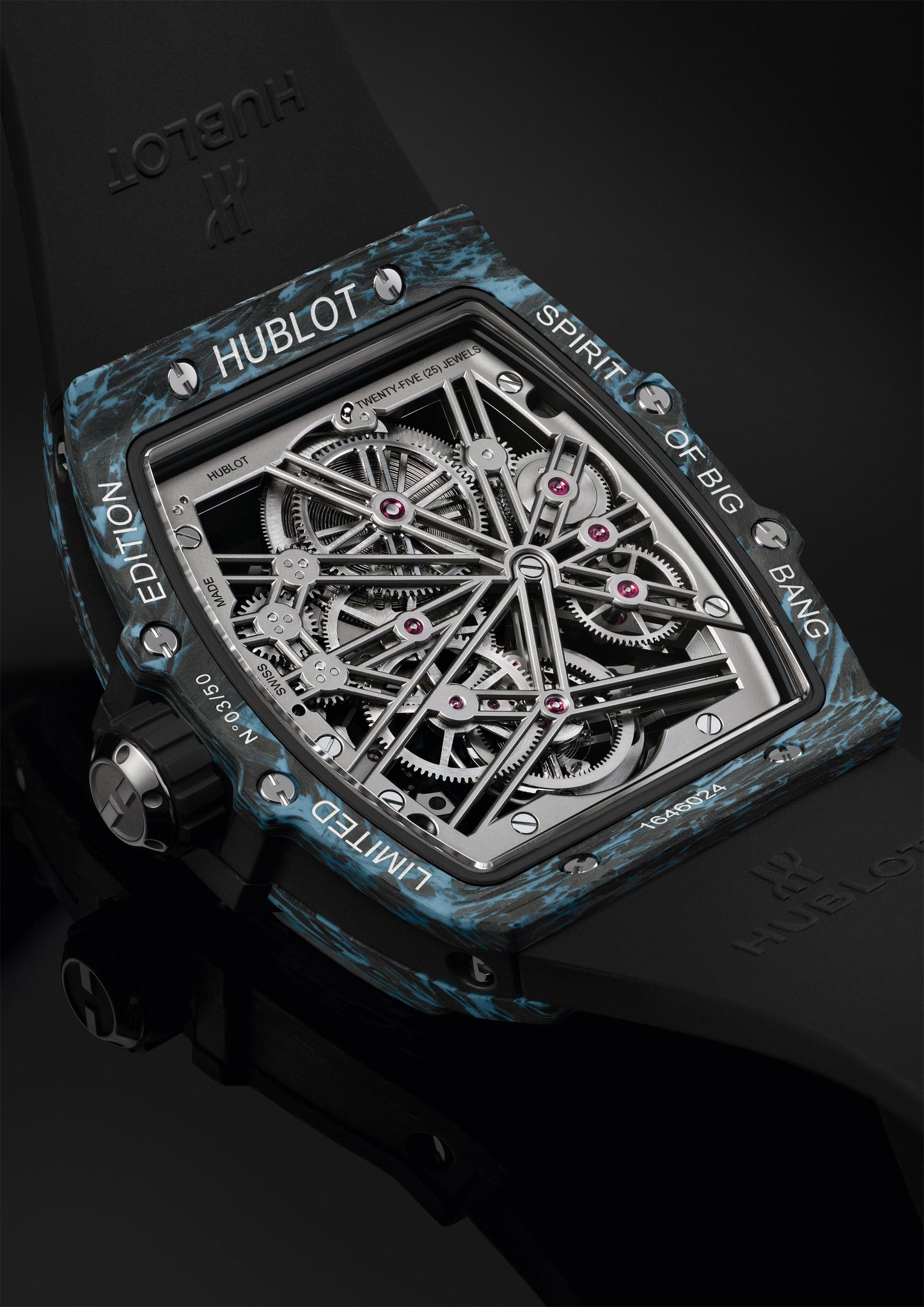 Hublot, Spirit of Big Bang Tourbillon Carbon Sky Blue 42mm, Limited Edition, Ref# 645.QL.5117.RX, Back