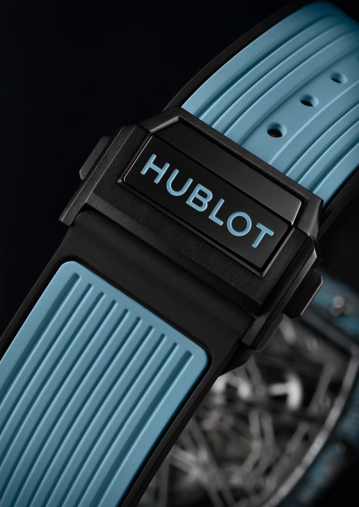 Hublot, Spirit of Big Bang Tourbillon Carbon Sky Blue 42mm, Limited Edition, Ref# 645.QL.5117.RX, Clasp