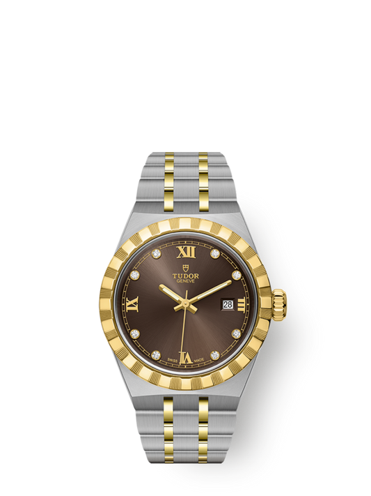 Tudor Royal, Stainless Steel and 18k Yellow Gold with Diamond-set, 28mm, Ref# M28303-0009