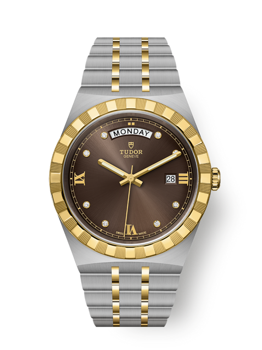 Tudor Royal, Stainless Steel and 18k Yellow Gold with Diamond-set, 41mm, Ref# M28603-0008