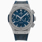 Hublot Classic Fusion Chronograph Titanium Blue 45mm, Ref# 541.NX.7170.LR, Dial