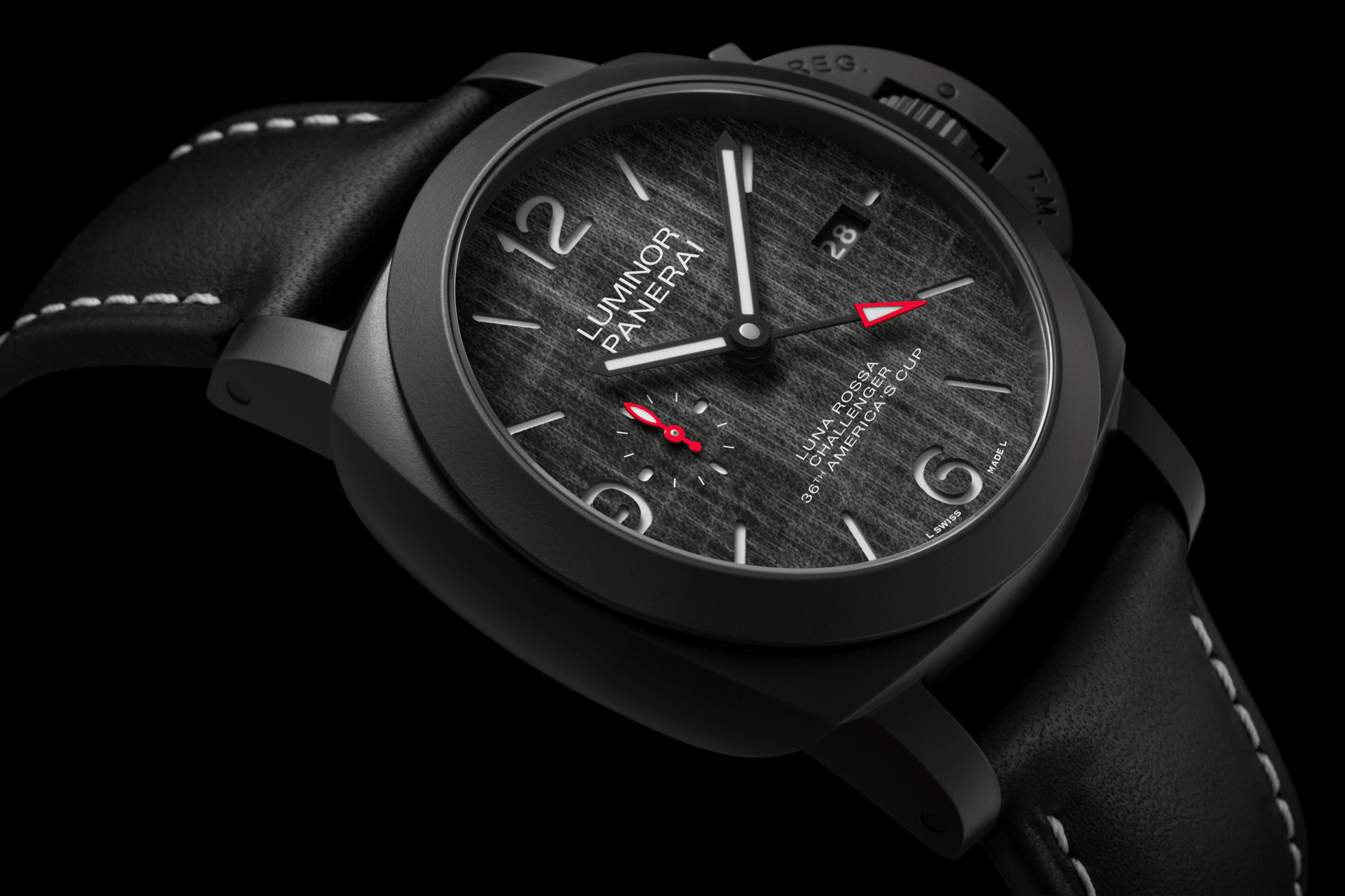 Panerai Luminor Luna Rossa GMT - 44mm, Ref# PAM01036, Left