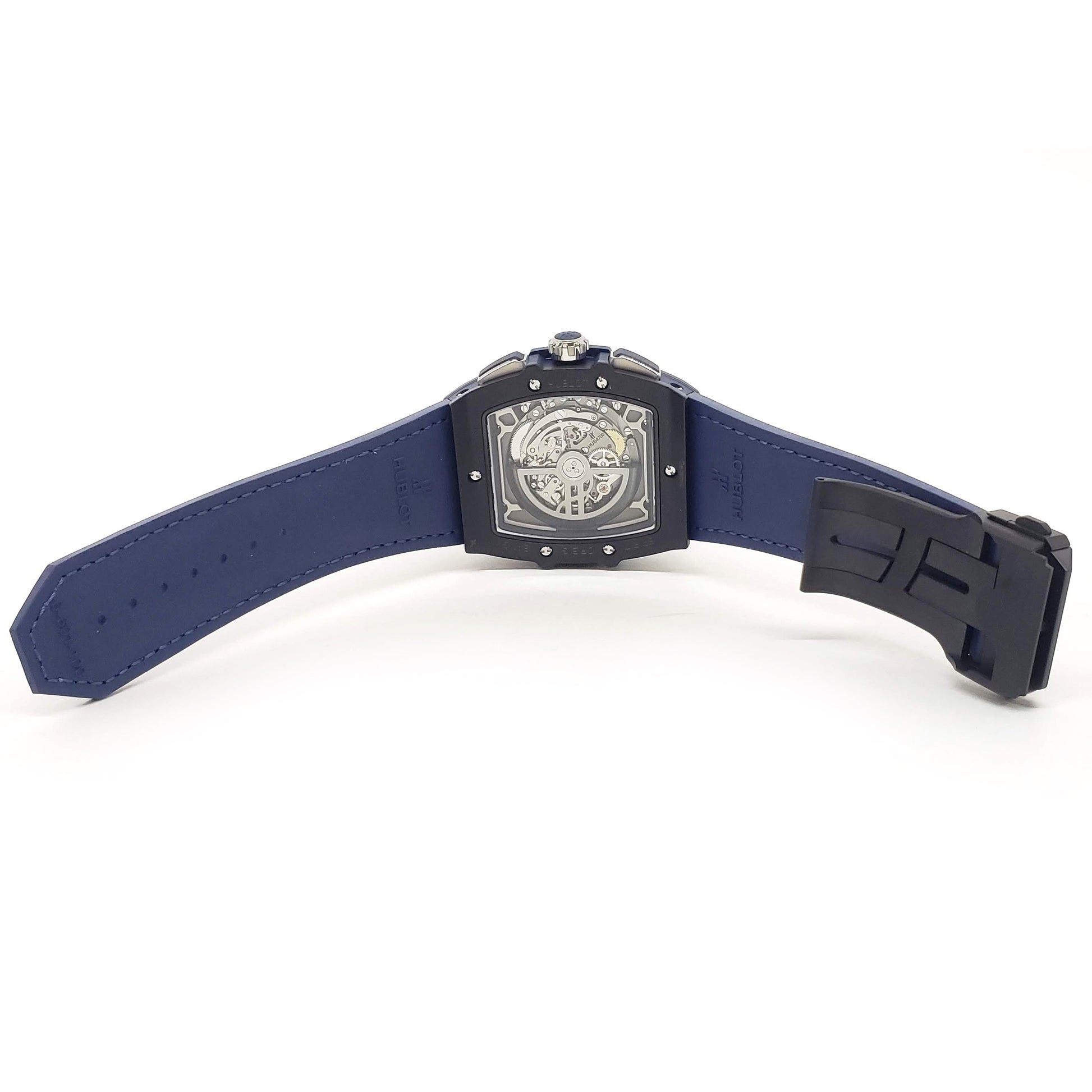 Hublot Spirit of Big Bang Ceramic Blue 45mm, Ref# 601.CI.7170.LR, Strap and clasp