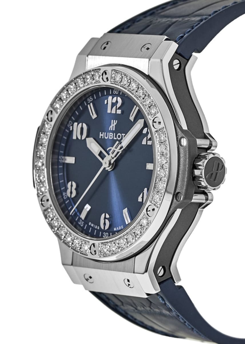 Hublot Big Bang, Steel Blue Diamonds, 38 mm, Ref# 361.SX.7170.LR.1204, Right