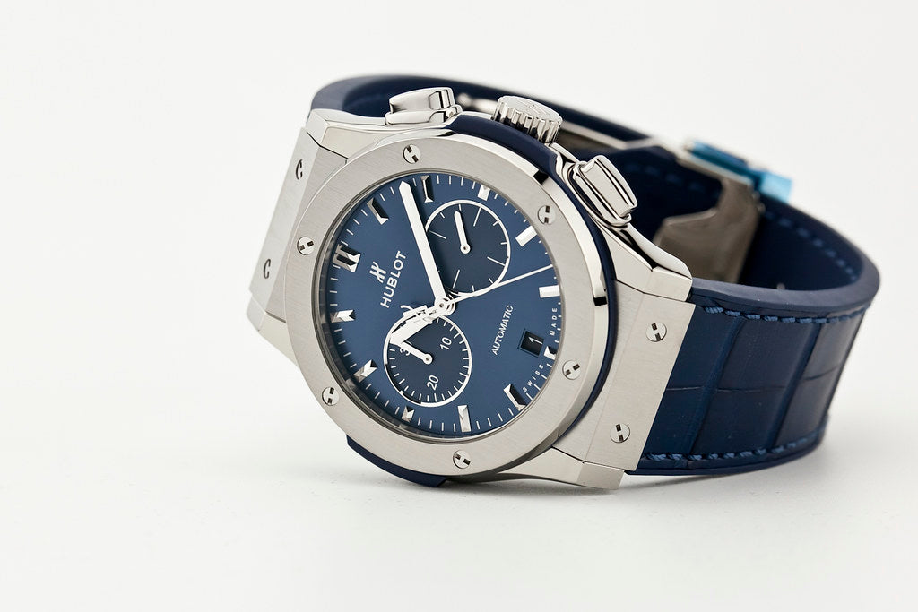 Hublot Classic Fusion Chronograph Titanium Blue 45mm, Ref# 541.NX.7170.LR, Main view