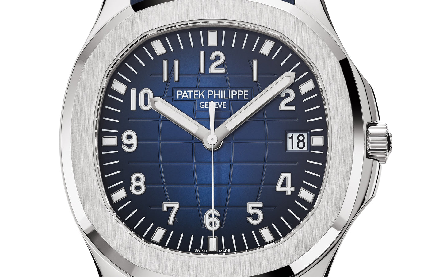 Patek Philippe Aquanaut Date, Sweep Seconds Watch, 18k White Gold 42,2 mm, Ref# 5168G-001, Dial