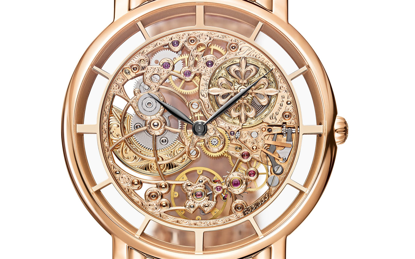 Patek Philippe Complication Calatrava Skeleton movement with hand