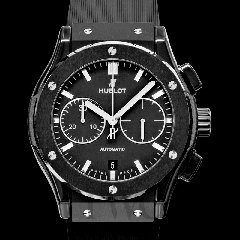 Hublot Classic Fusion Chronograph Automatic 45mm, Ref# 521.CM.1171.RX,  Dial close