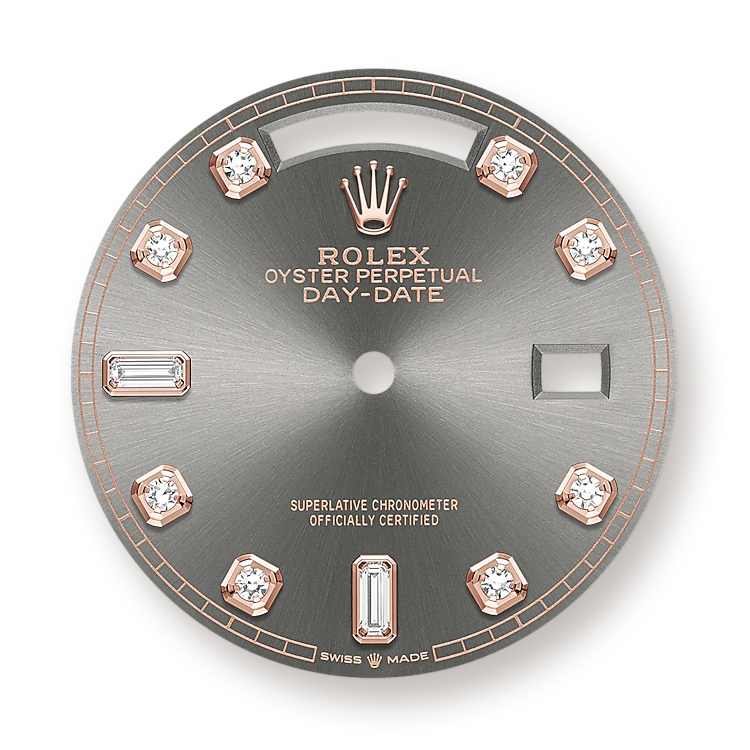 Rolex Day-Date, 36mm, 18k Everose Gold, Ref# 128235-0051, Dial