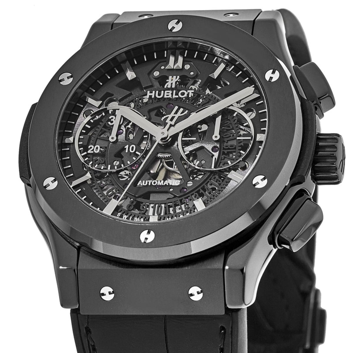 Hublot Classic Fusion Aerofusion Black Magic Chronograph 45mm, Ref# 525.CM.0170.LR, Bezel