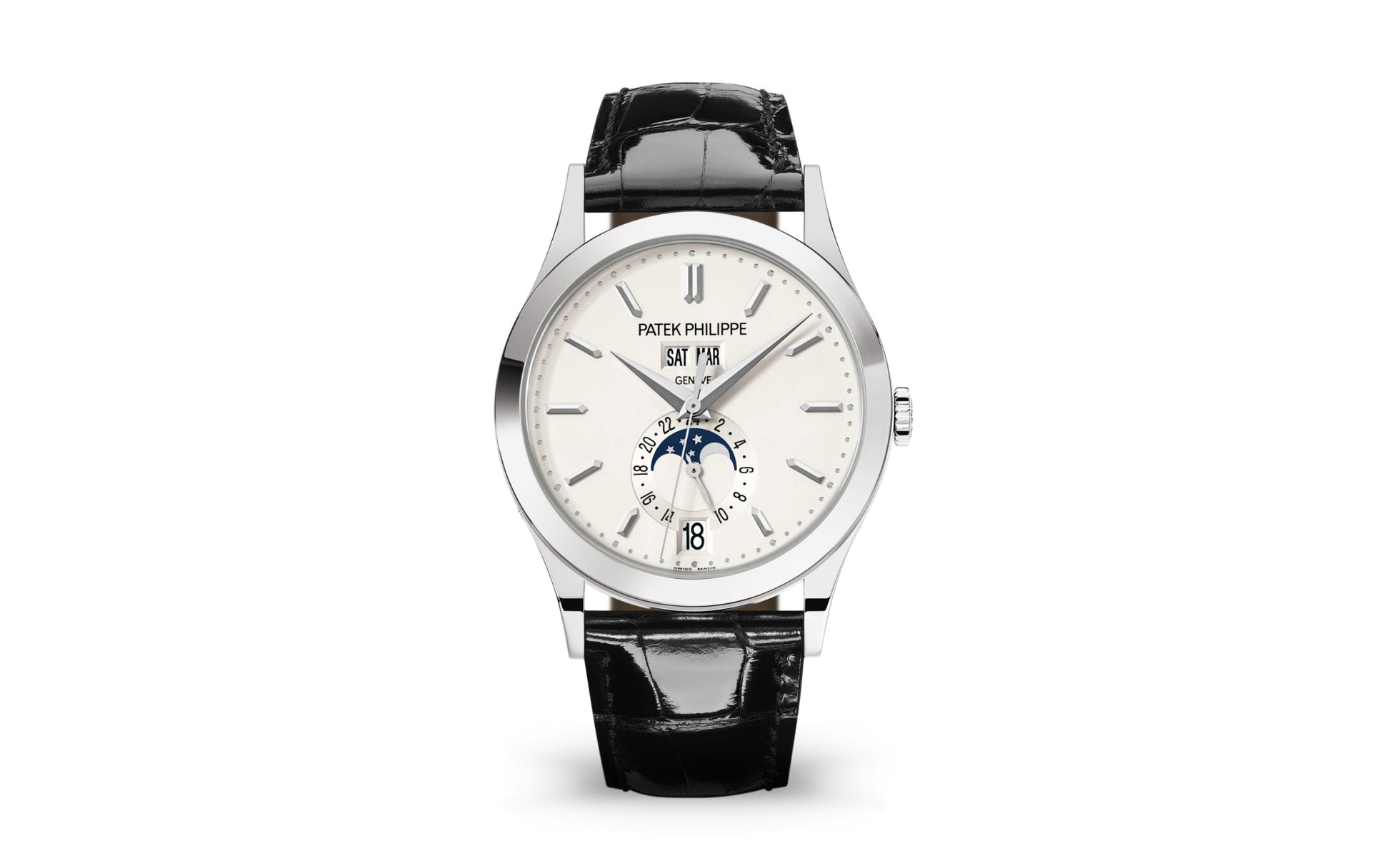 Patek Philippe Complication 18k White Gold 38 5mm Annual Calendar R Affordable Swiss Watches Inc