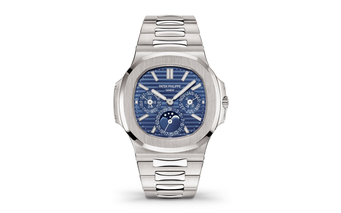 Patek Philippe Nautilus Perpetual Calendar Watch, 18k White Gold, 40mm, Ref# 5740/1G-001, 1