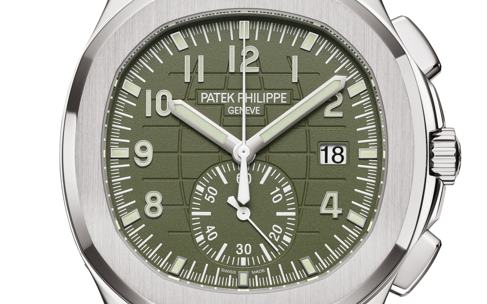 Patek Philippe Aquanaut Chronograph, 18k White Gold, 42,2mm, Ref# 5968G-010, Dial