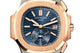 Patek Philippe Nautilus Flyback Chronograph, Date Watch, 18k Rose Gold and Stainless Steel, 40,5 mm, Ref# 5980/1AR-001, Dial