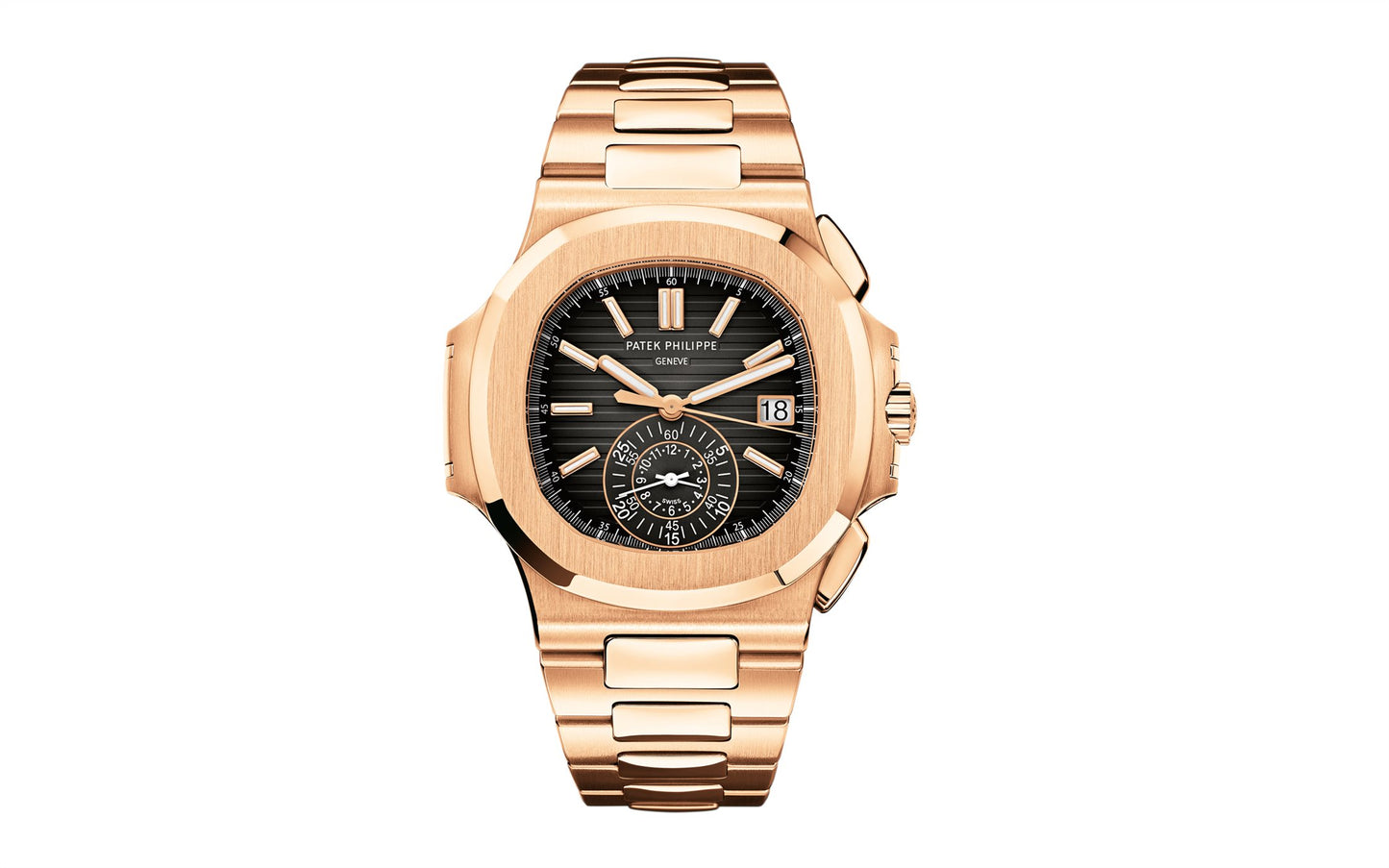 Patek Philippe Nautilus Flyback Chronograph, Date Watch, 18k Rose Gold, 40,5 mm, Ref# 5980/1R-001, 1