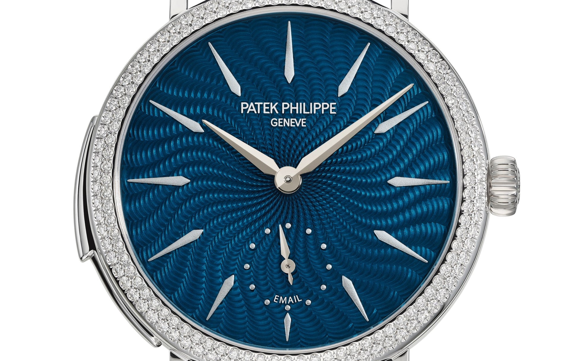 Ladies' Patek Philippe Grand Complication, 18k White Gold with set 194 Diamonds, 36mm, Ref# 7040/250G-001, Dial