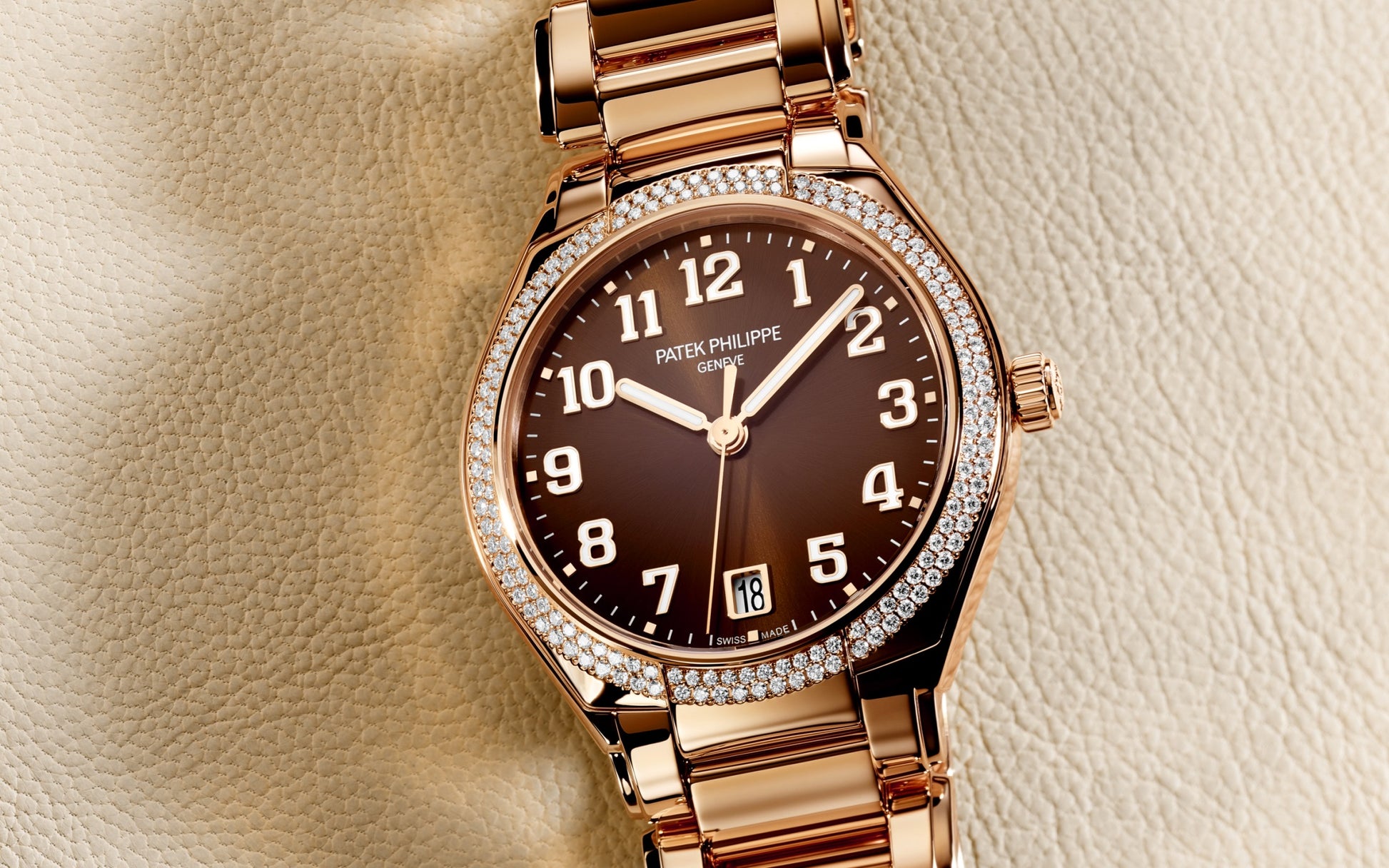 Patek Philippe Twenty~4 Automatic, 18k Rose Gold with 160 diamonds ~0,77ct, 36mm, Ref# 7300/1200R-001, Main view 1