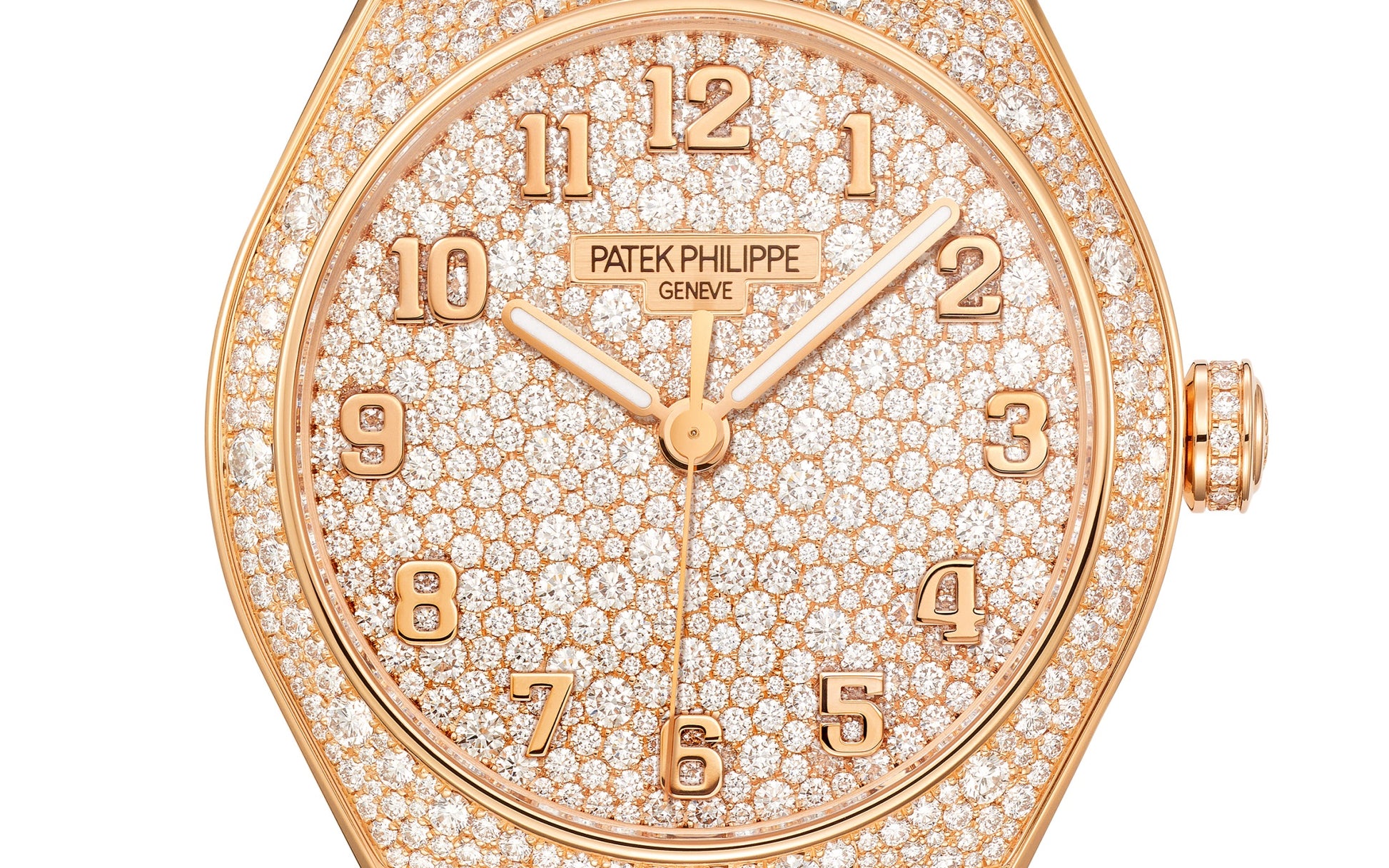 Patek Philippe Twenty~4 Haute Joaillerie Automatic, 18k Rose Gold with 3238 diamonds: ~17.21 ct, 36mm, Ref# 7300/1450R-001, Dial