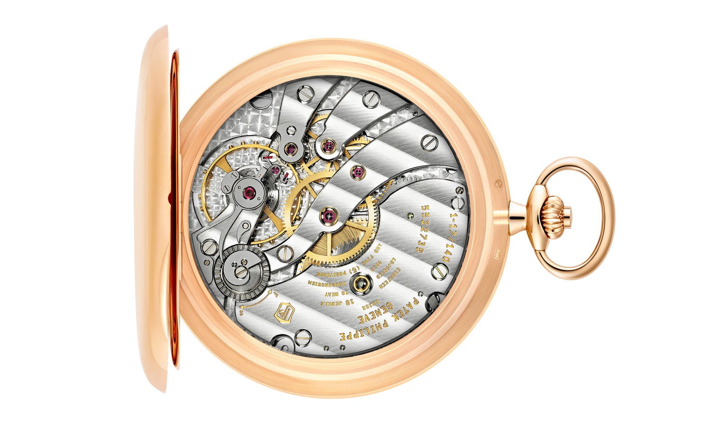Patek Philippe Hunter-Case Pocket Watch, 18k Rose Gold, 48mm, Ref# 980R-001, back