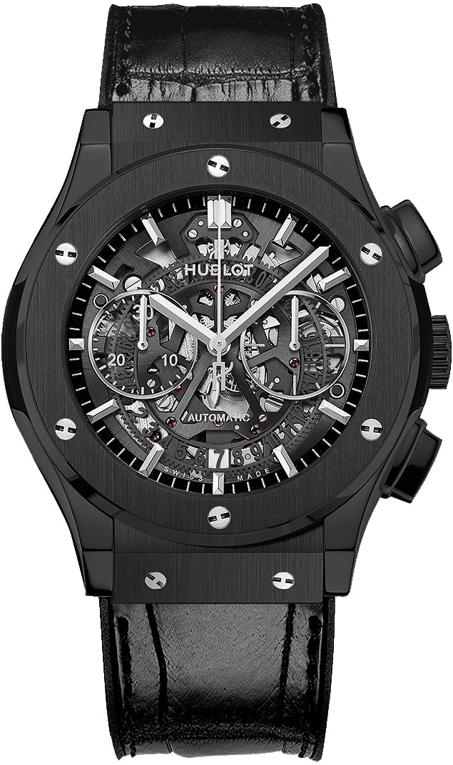 Hublot Classic Fusion Aerofusion Black Magic Chronograph 45mm, Ref# 525.CM.0170.LR, Dial