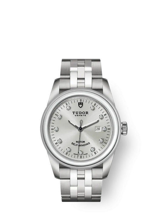 Tudor Glamour Date, Stainless Steel and Diamond-set, 31mm, Ref# M53000-0003