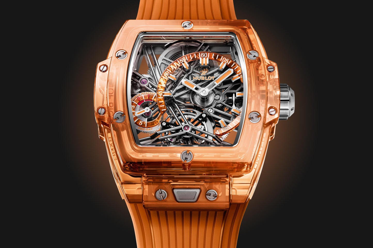 Dial Hublot Spirit of Big Bang TOURBILLON ORANGE SAPPHIRE Ref# 645.JO.0120.RT