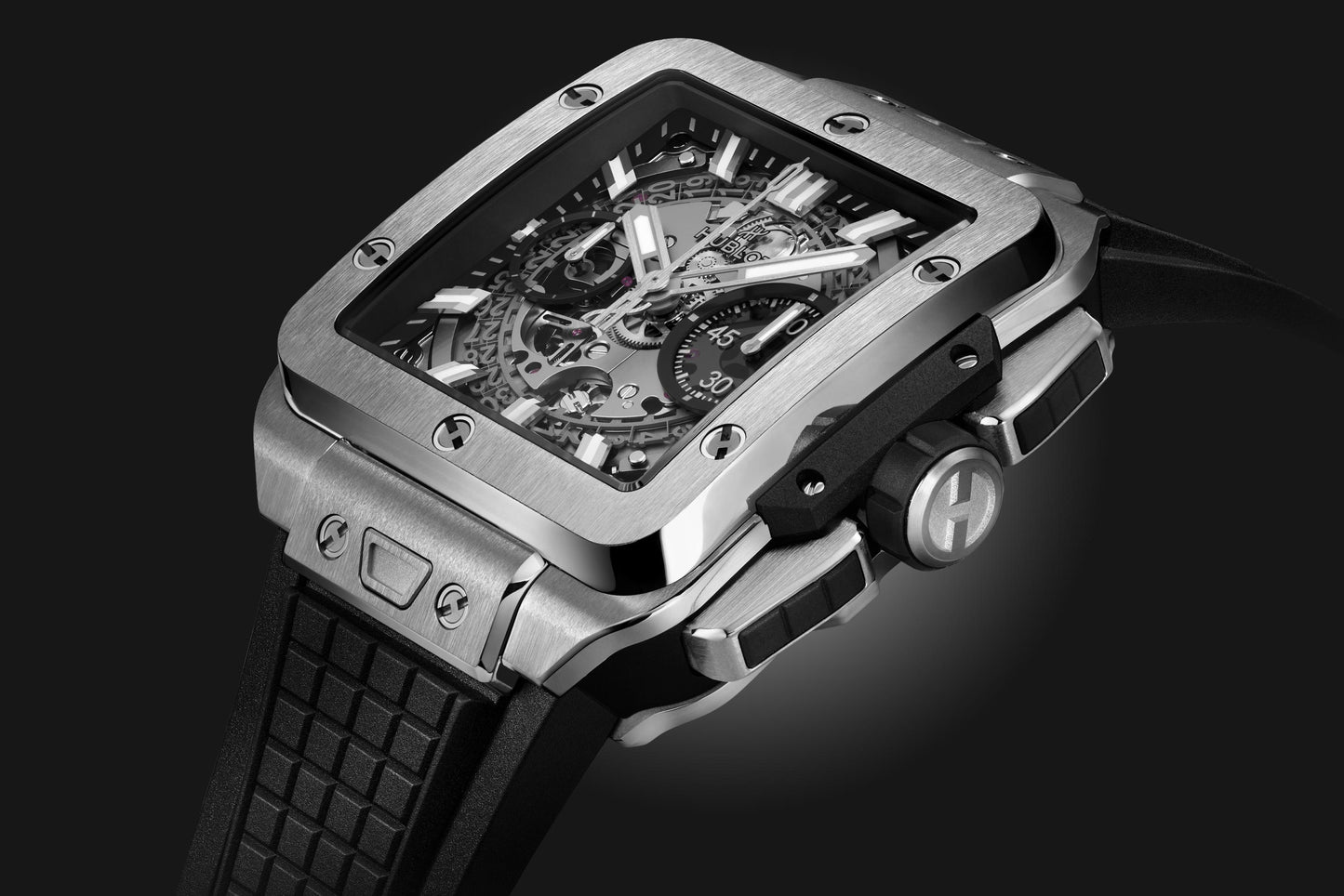 Side Hublot Square Bang UNICO TITANIUM Ref# 821.NX.0170.RX