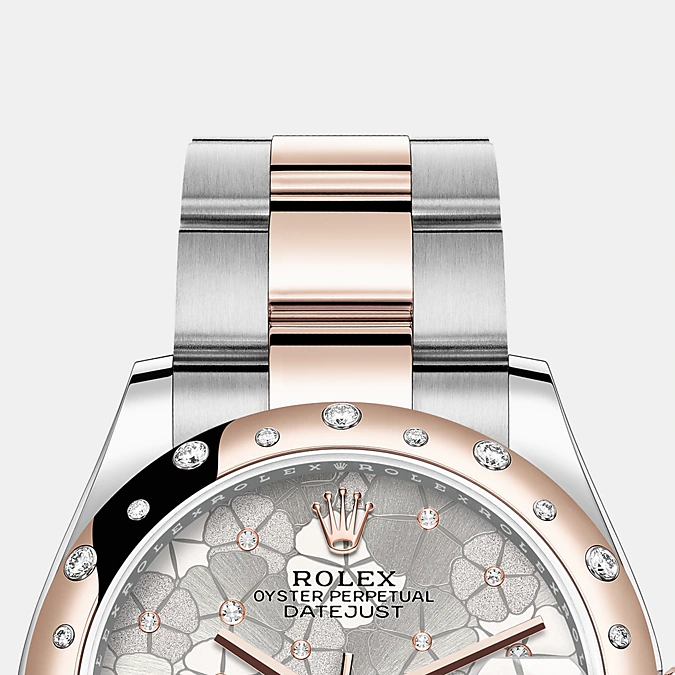 Rolex Datejust 31mm, Oystersteel and 18k Everose Gold with Diamonds, Ref# 278341rbr-0031, Bezel, bracelet