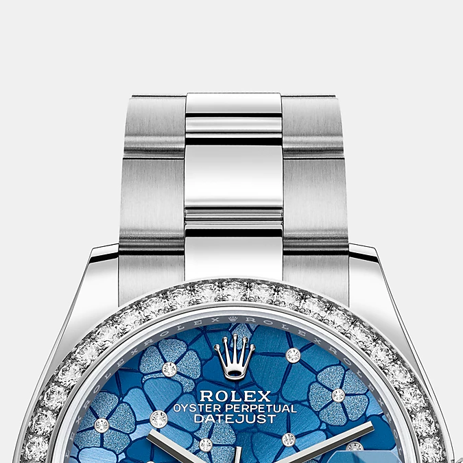 Rolex Datejust 31mm, Oystersteel and 18k White Gold with Diamonds, Ref# 278384rbr-0039, Bezel, bracelet