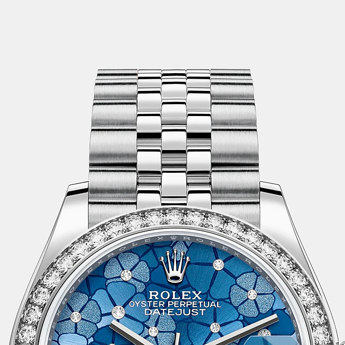 Rolex Datejust 31mm, Oystersteel and 18k White Gold with Diamonds, Ref# 278384rbr-0040, Bezel, bracelet