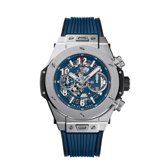 Hublot Big Bang, Unico Titanium Blue 45mm, Ref#411.NX.5179.RX