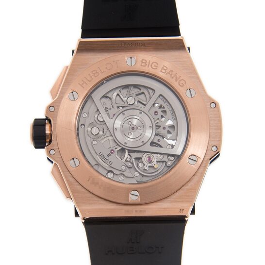 Hublot Big Bang, Unico GMT King Gold, 45mm, Ref# 471.OX.7128.RX, back