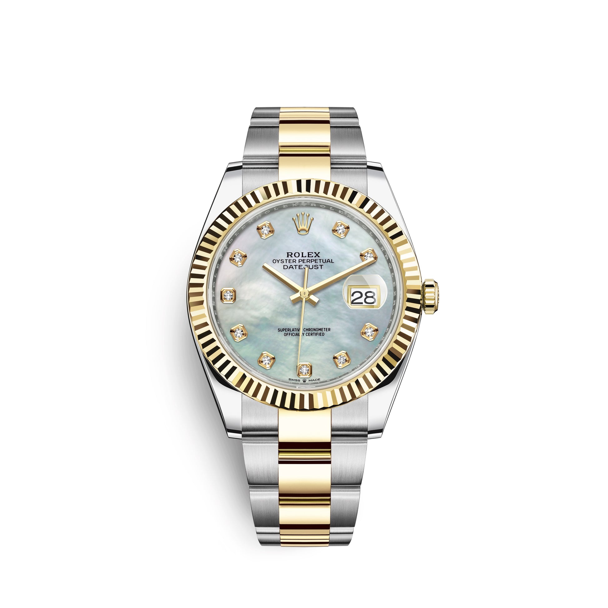 Rolex oyster perpetual datejust 18k yellow gold & stainless steel clearance watch