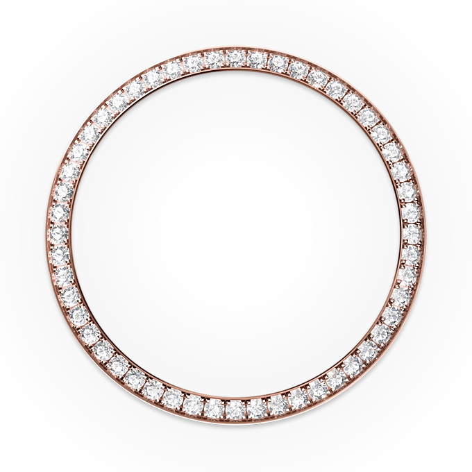 Rolex Day-Date 36, 18k Everose Gold with Diamond-set, 36mm, Ref# 128345rbr-0069, Bezel