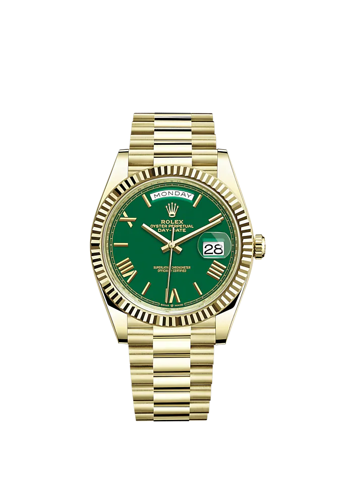 Day date clearance green face