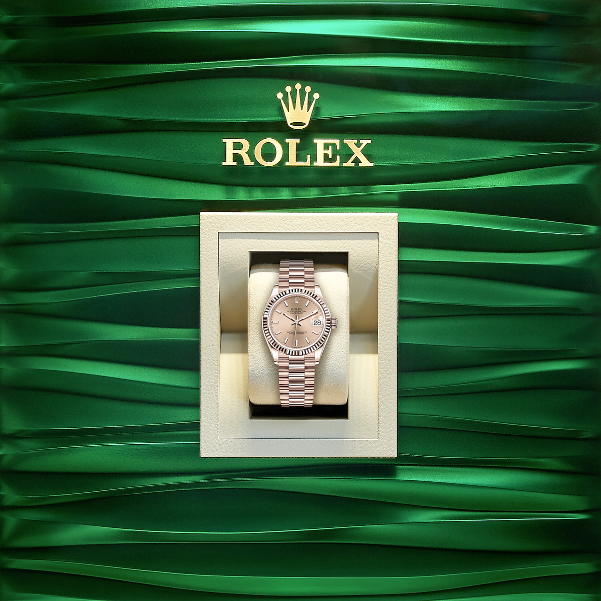 Rolex Datejust 31, 18k Everose Gold, Ref# 278275-0037, Watch in box