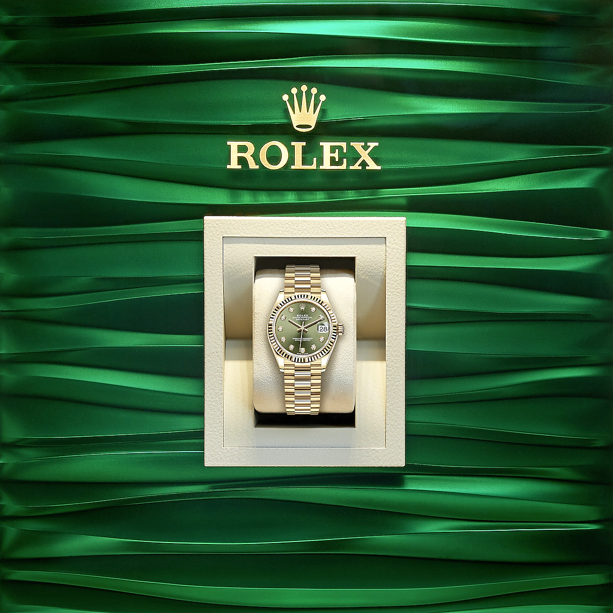 Rolex Datejust 31, 18k Yellow Gold, Ref# 278278-0011, Watch in box
