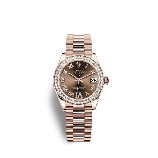 Rolex Datejust 31, 18kt Everose Gold, Ref# 278285RBR-0016