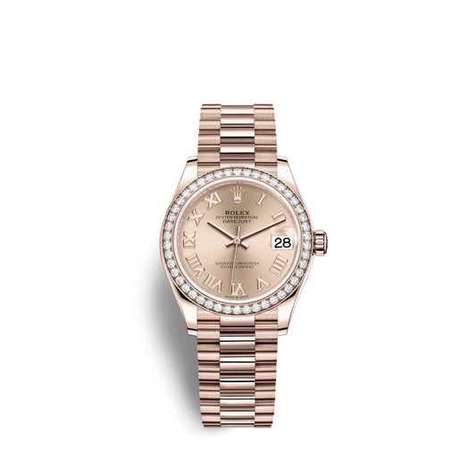 Rolex Datejust 31, 18kt Everose Gold, Ref# 278285RBR-0029