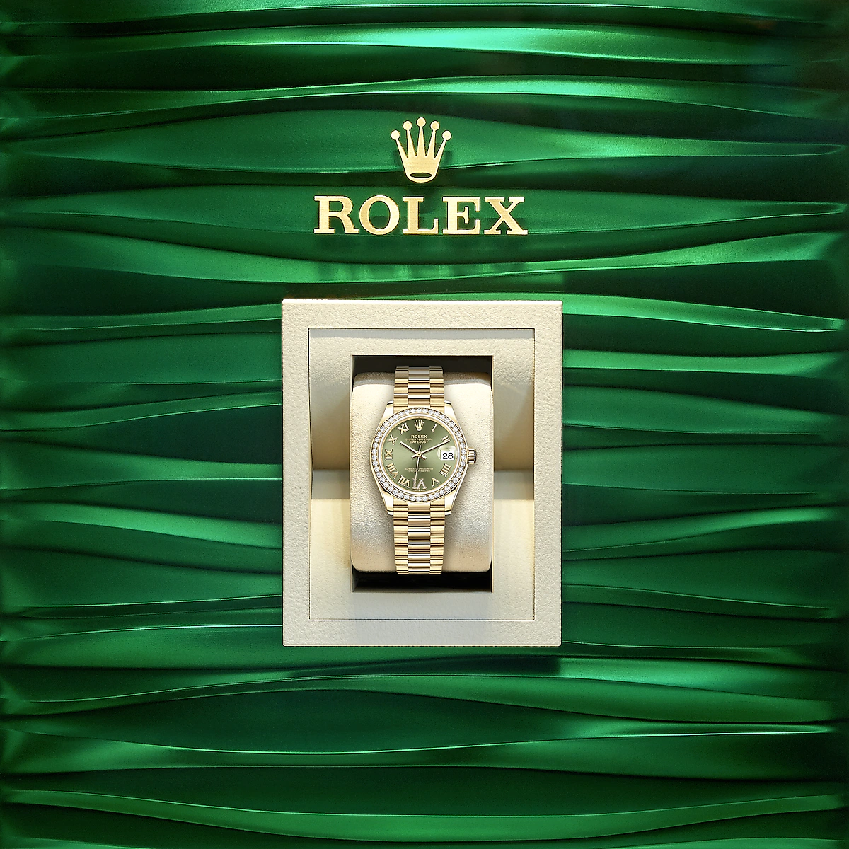 Rolex Datejust 31, 18kt Yellow Gold, Ref# 278288RBR-0024, Watch in box