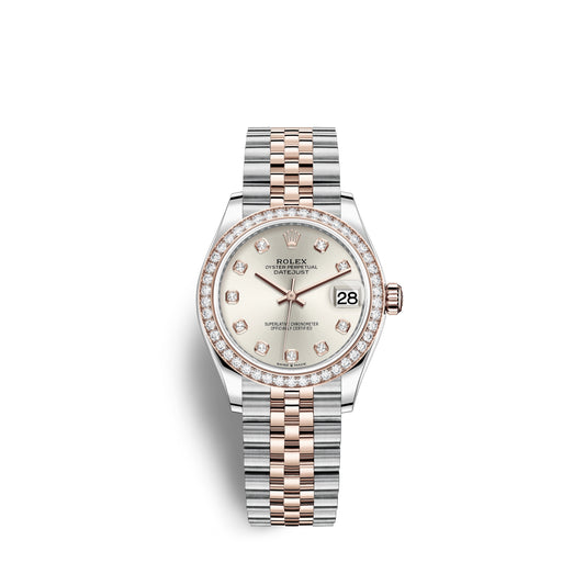 Rolex Datejust 31, Oystersteel, 18kt Everose Gold and diamonds, Ref# 278381RBR-0016