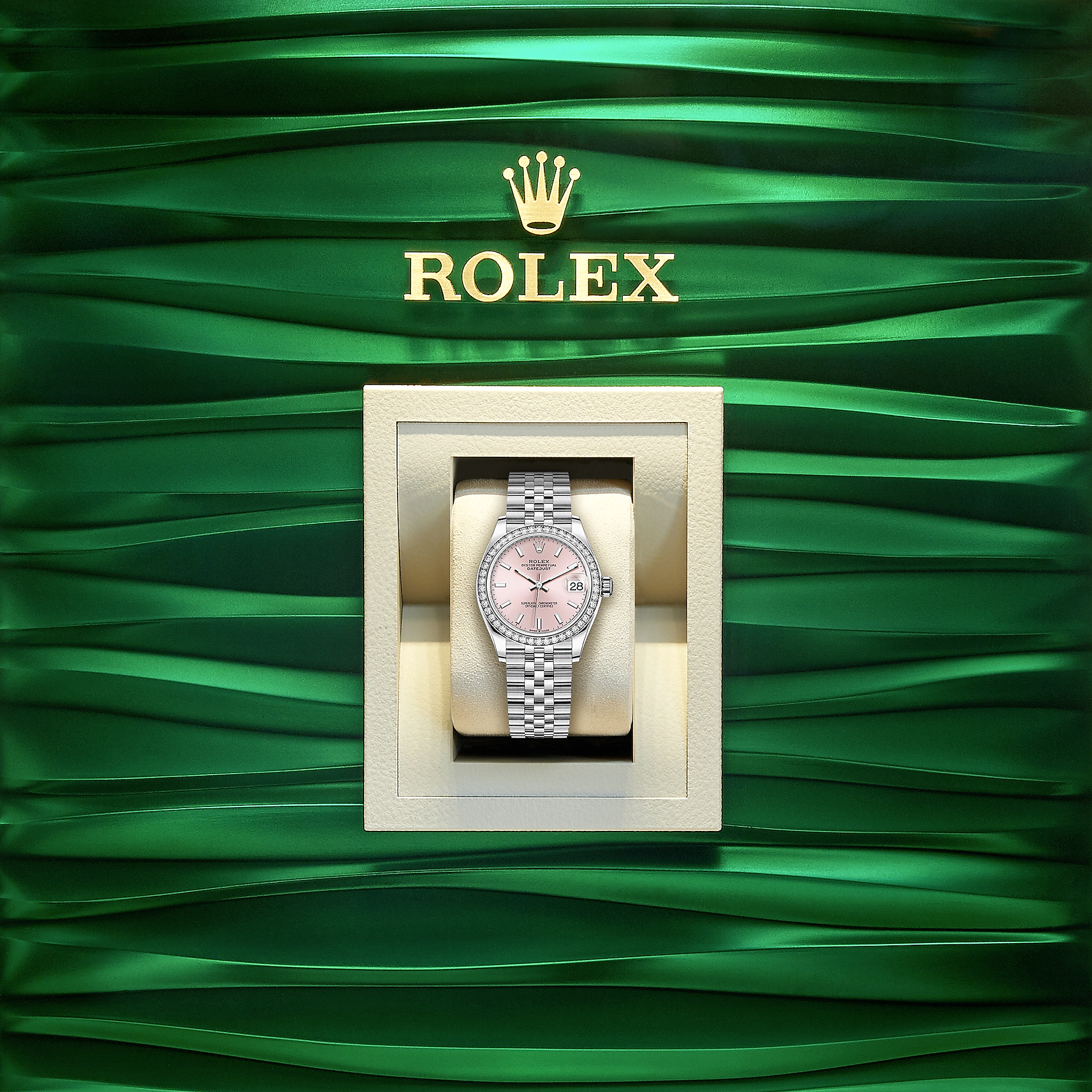 Rolex Lady-Datejust 28, Oystersteel and 18k White Gold, Ref# 279384RBR-0001, Watch in box