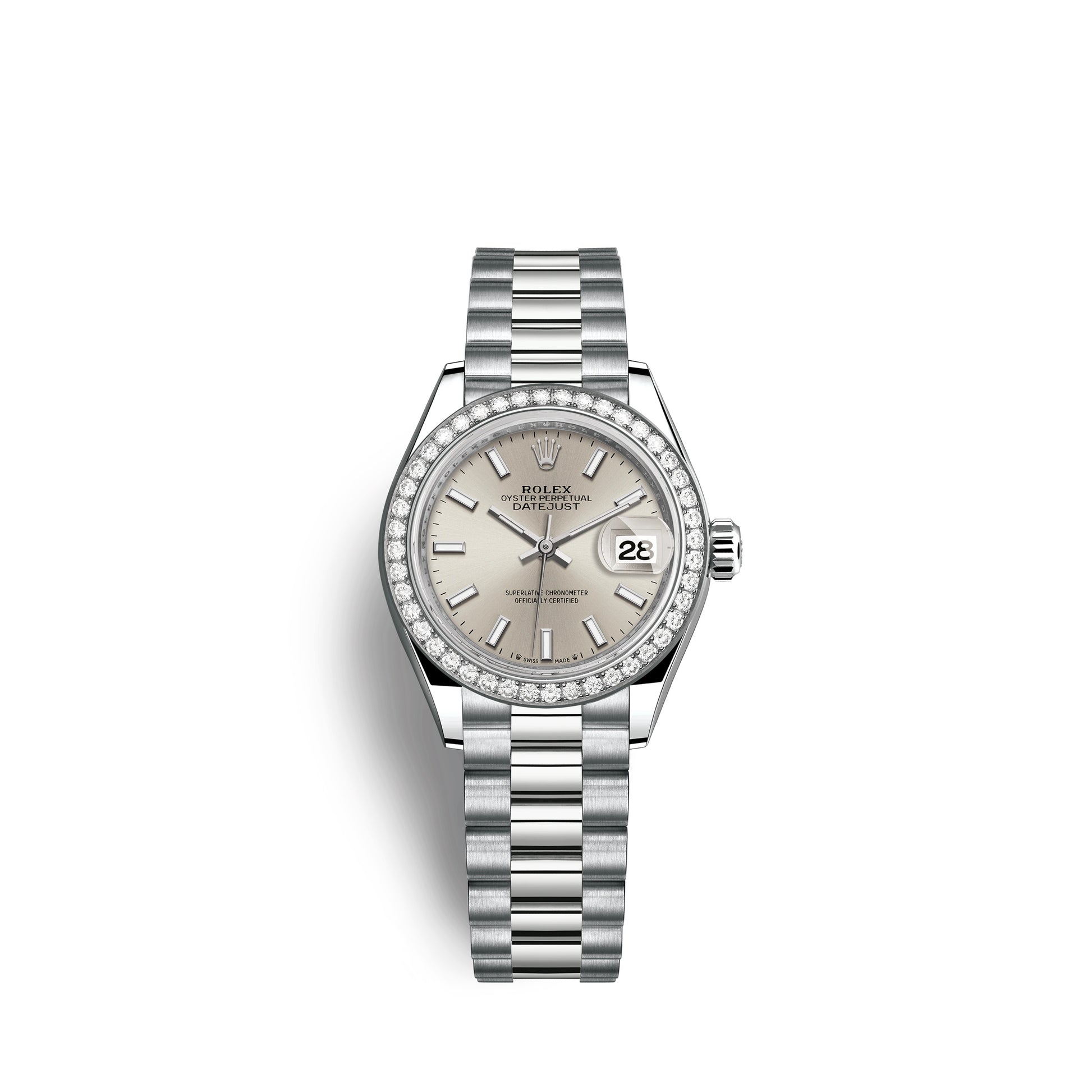 Rolex Lady-Datejust 28mm, 18k White Gold, Ref# 279139rbr-0006