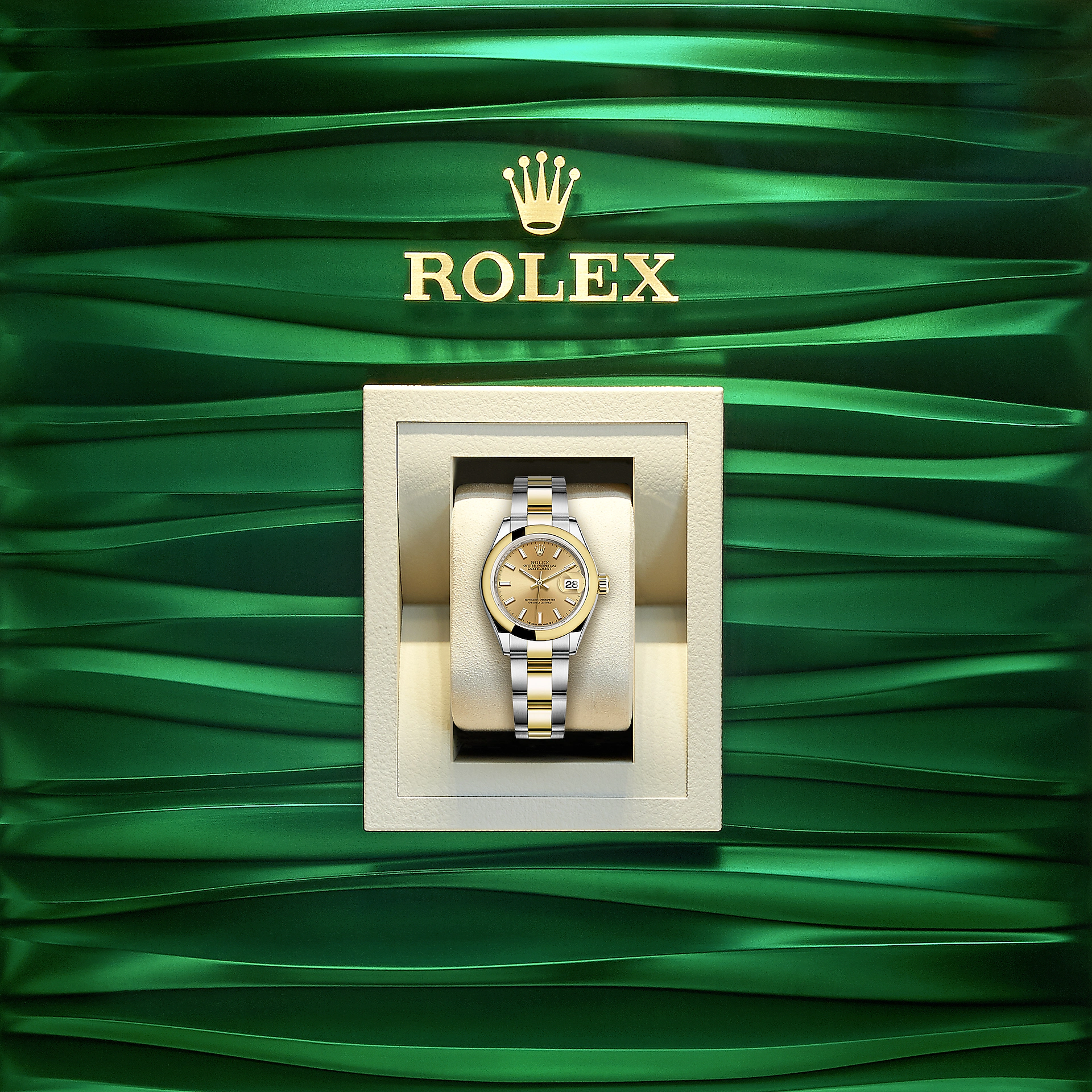 Rolex Lady-Datejust 28, Oystersteel and 18k Yellow Gold, Ref# 279163-0002,  Watch in box