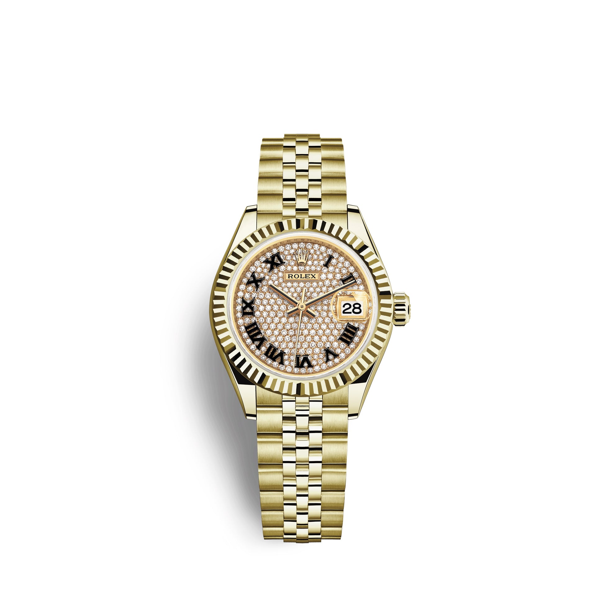 Rolex lady datejust 28 yellow cheap gold