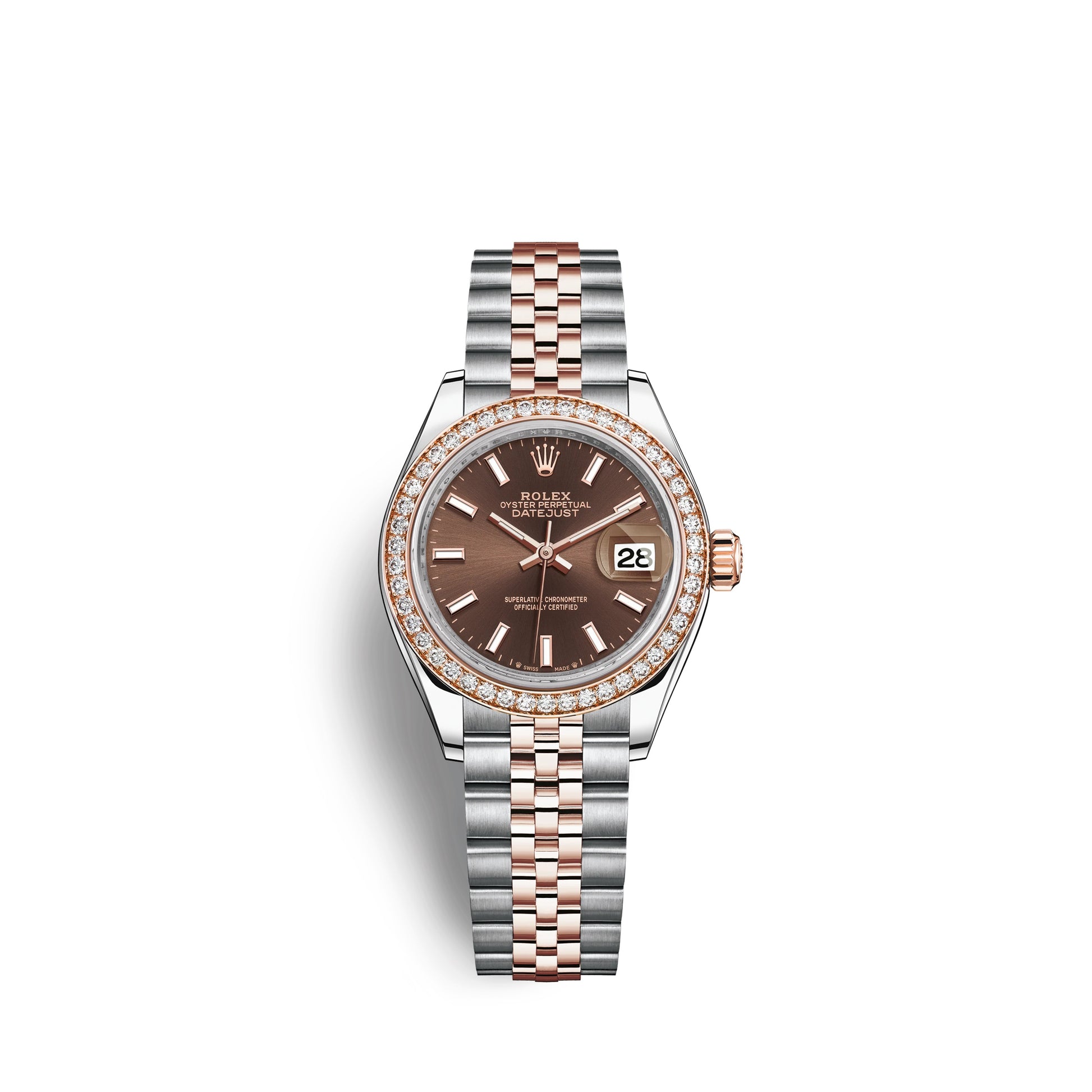 Rolex Lady-Datejust 28, Oystersteel and 18k Everose Gold, Ref# 279381RBR-0017